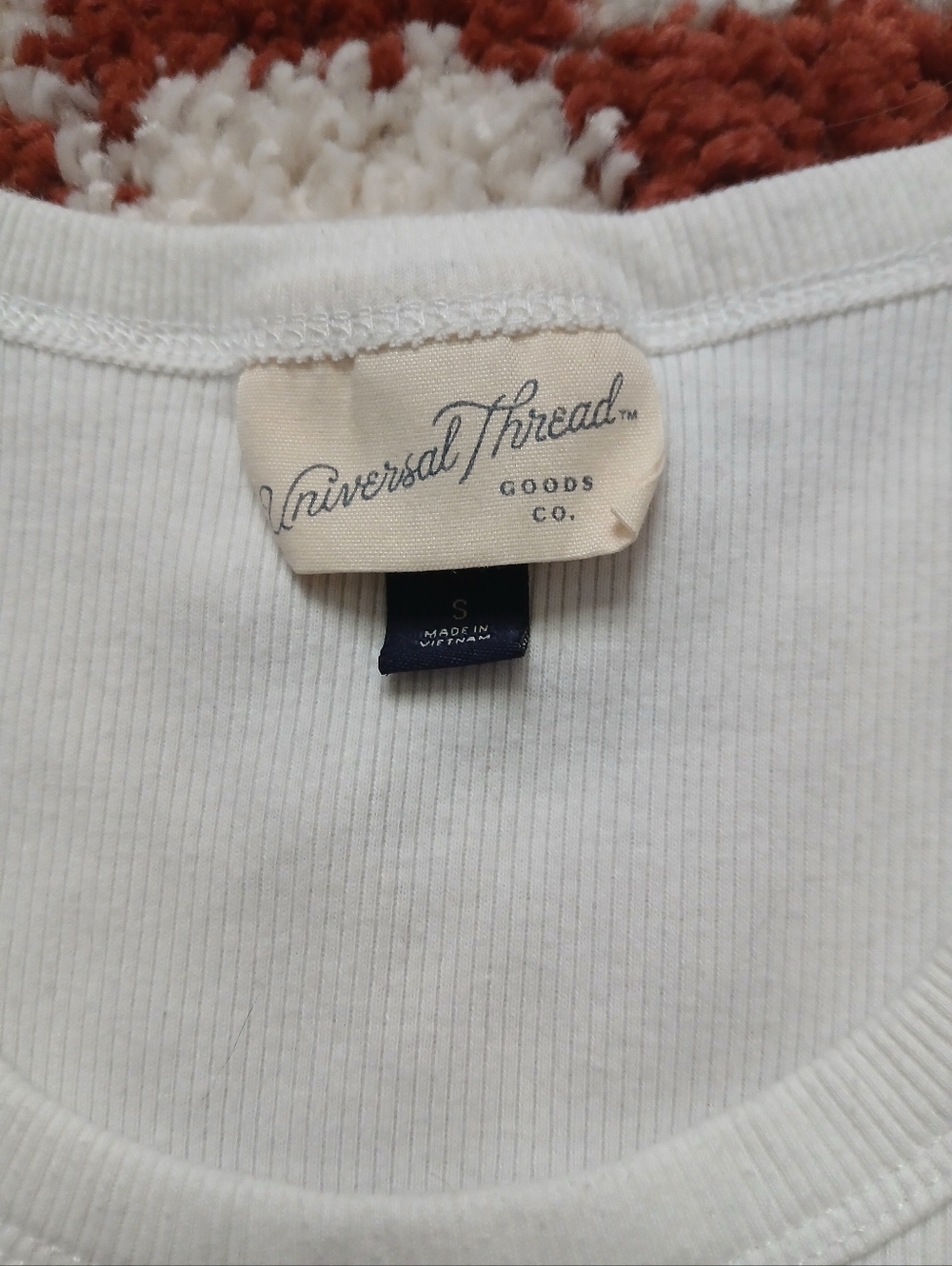 White Ribbed Universal Thread Tank Top - Picture 3 of 4